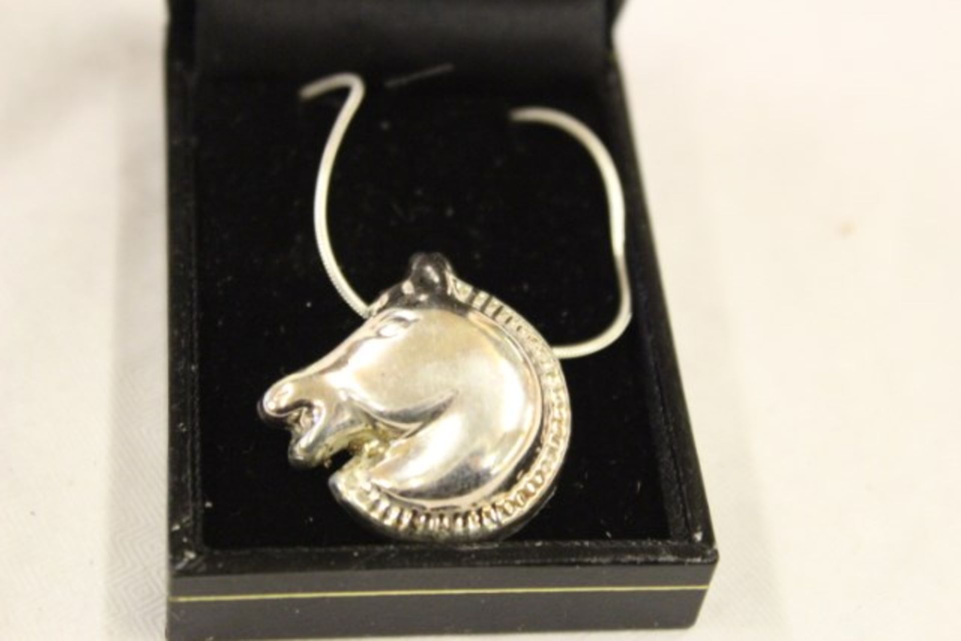 Silver Horse Pendant & Chain