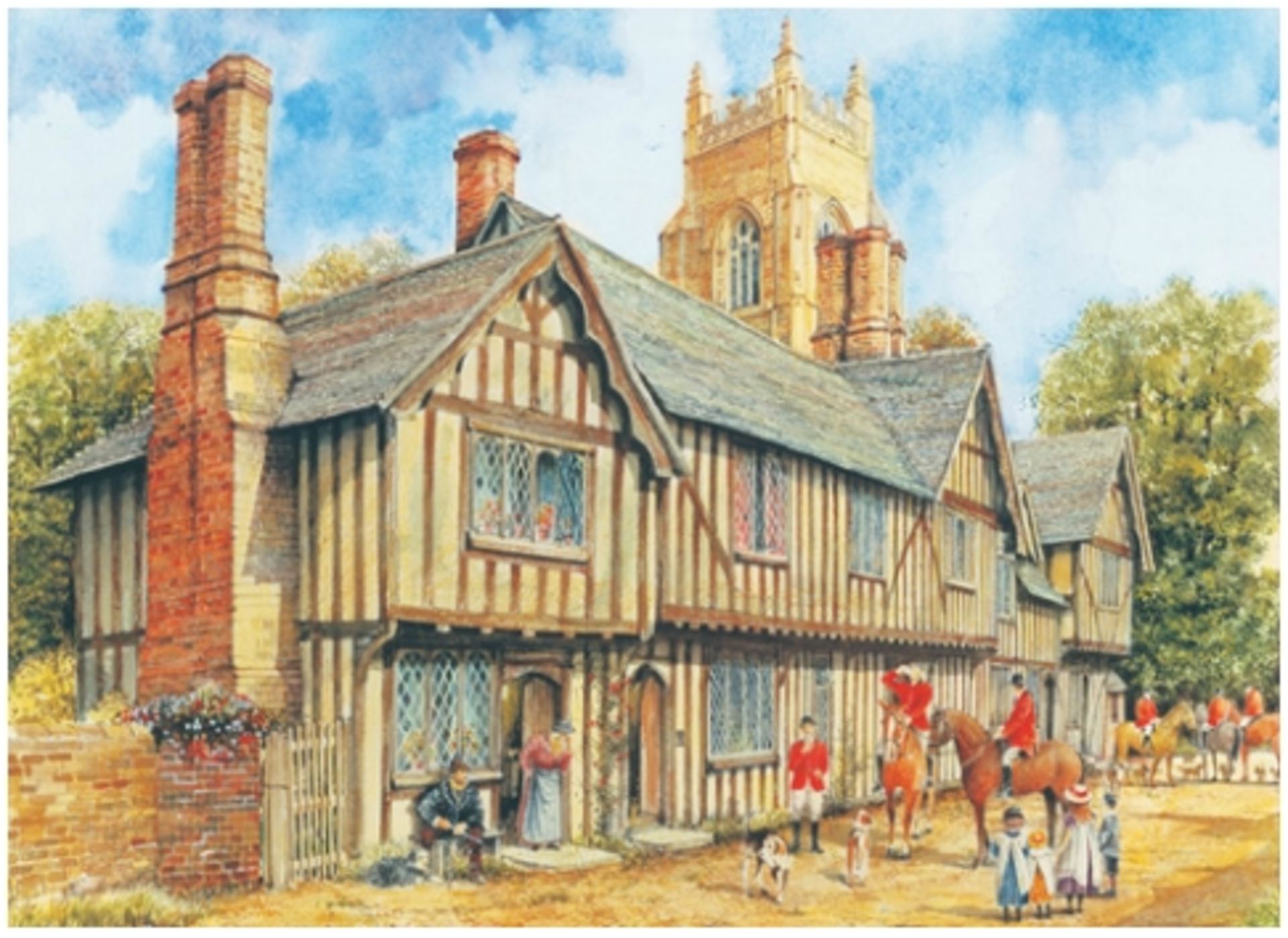 V Brand New Classic Deluxe 1000 Piece Tudor House Jigsaw Puzzle