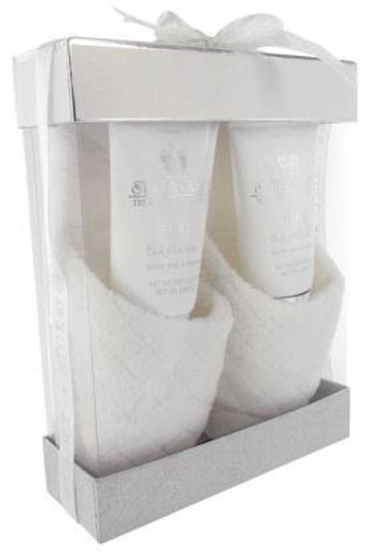 V Brand New Style and Grace Puro Pure Bliss Slipper Gift Set inc 150ml Body Wash 150ml Body Lotion