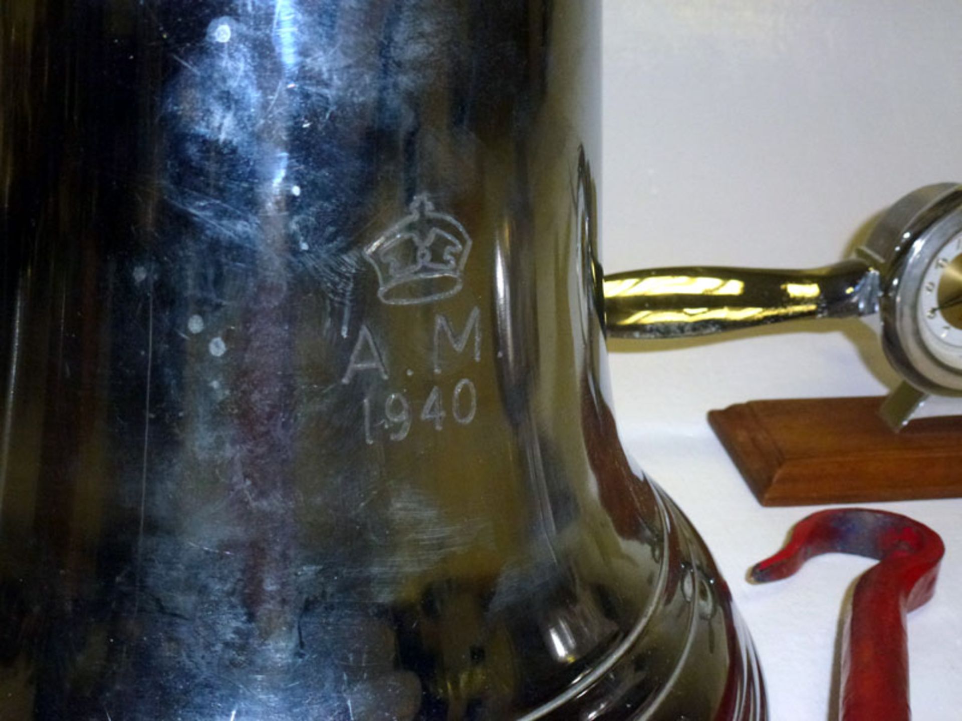 To include -
1. An RAF 'Scramble Bell', with crown, dated 1940. The Bell is Ministry of Defence, 11 - Image 3 of 4