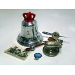 To include -
1. An RAF 'Scramble Bell', with crown, dated 1940. The Bell is Ministry of Defence, 11