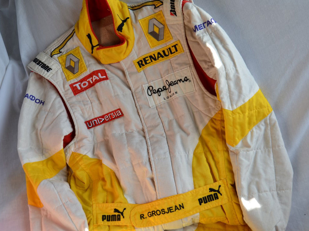 Romain Grosjean's Renault F1 Race Suit