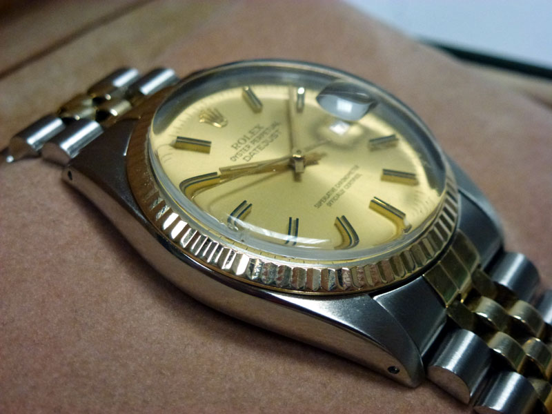 Stainless steel case, with factory two-tone 18 CT yellow gold and stainless steel bracelet. - Image 3 of 6