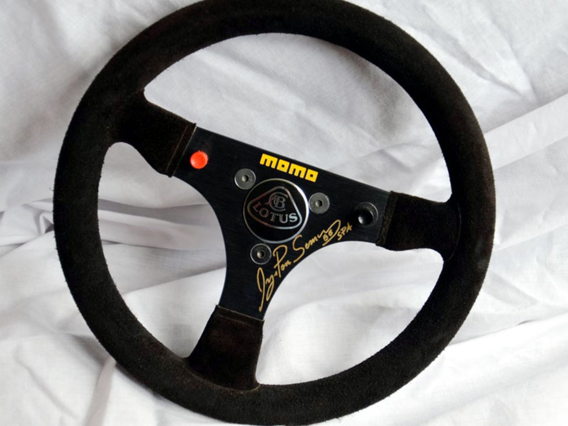 Ayrton Senna's JPS Lotus Steering Wheel, 1986