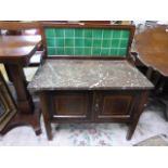 A low Marble topped washstand with inlay