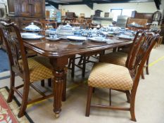 Large reproduction dining table and 8 chairs