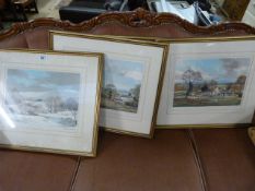 Set of four signed prints by Barneather