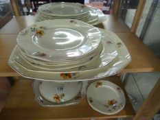 Part Alfred Meakin "Marigold" Art Deco dinner set