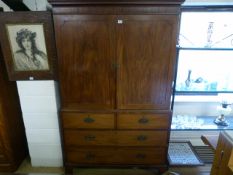 Mahogany linen press