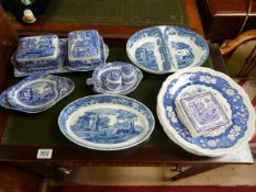 Small quantity of blue and white Spode China
