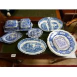 Small quantity of blue and white Spode China