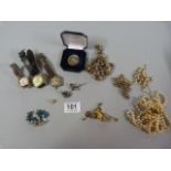 A quantity of costume jewellery, watches etc