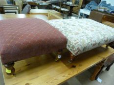 A double footstool and one similar