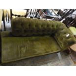 A Victorian button back chaise long