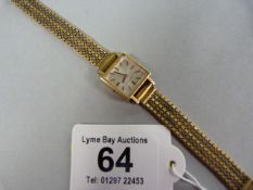 Zenith 18ct gold ladies watch with 18ct strap A/F-