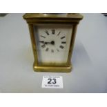 Brass carriage clock