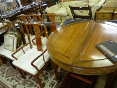 Chinese hardwood dining room table and six chairs