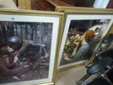 3 large prints of classical scenes