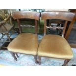 Two Victorian dining chairs