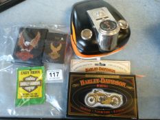 A small quantity of Harley Davidson memorabilia in