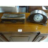 A Smiths electric mantle clock and a Victorian cor