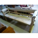 Rustic pine bench