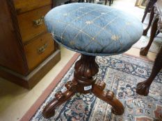 Victorian mahogany revolving piano stool