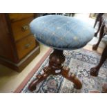 Victorian mahogany revolving piano stool