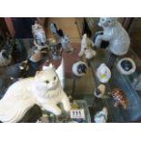 Quantity of animal figures inc Robins and Cats