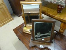 Two dressing table mirrors