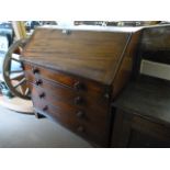 Mahogany bureau with 4 drawers under