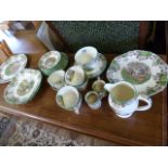 A Collection of Spode "Byron" Pattern Teaware