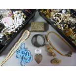 A quantity of costume jewellery (two trays)