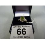 9ct Gold Peridot and Diamond Ring