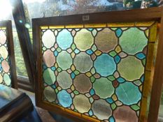 Two Stained glass windows (1 slight A/F)