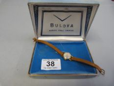 Cased ladies Bulova watch