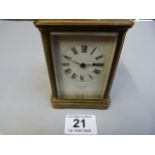 Brass carriage clock by S Smith & sons Ltd.