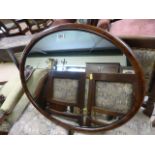 Oval hanging mirror