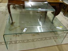 Glass topped coffee table and one other