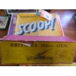 A Vintage game and a box for Britains 155mm Gun A/