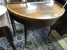 Demi Lune Georgian card table