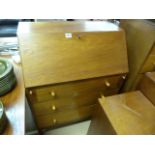 Teak Bureau with three drawers under