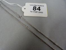 18ct white gold necklace set with diamonds "by the
