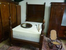 Mahogany framed double bed