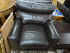 A Single leather armchair
