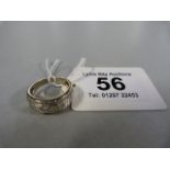 Modern 18ct diamond ring, set with a total weight