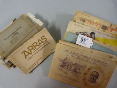 World War memorabilia and tray cards
