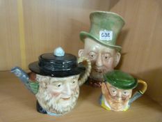 Two Beswick Toby style Jugs and a Mr Pickwick jug