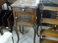 French style pot cupboard with marble top