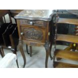 French style pot cupboard with marble top